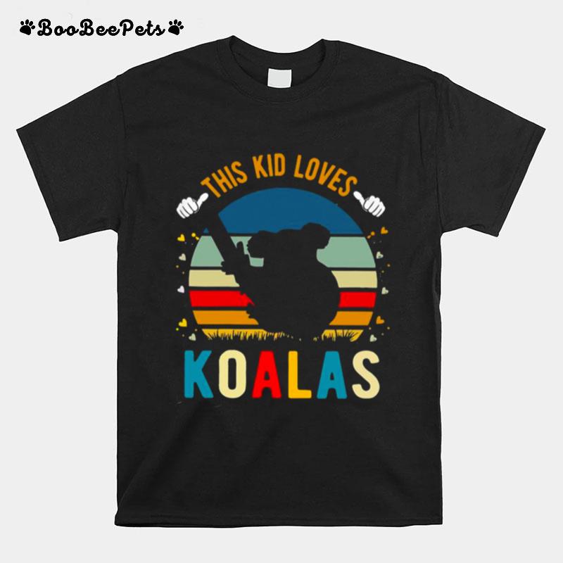This Kid Loves Koalas Vintage Retro T-Shirt