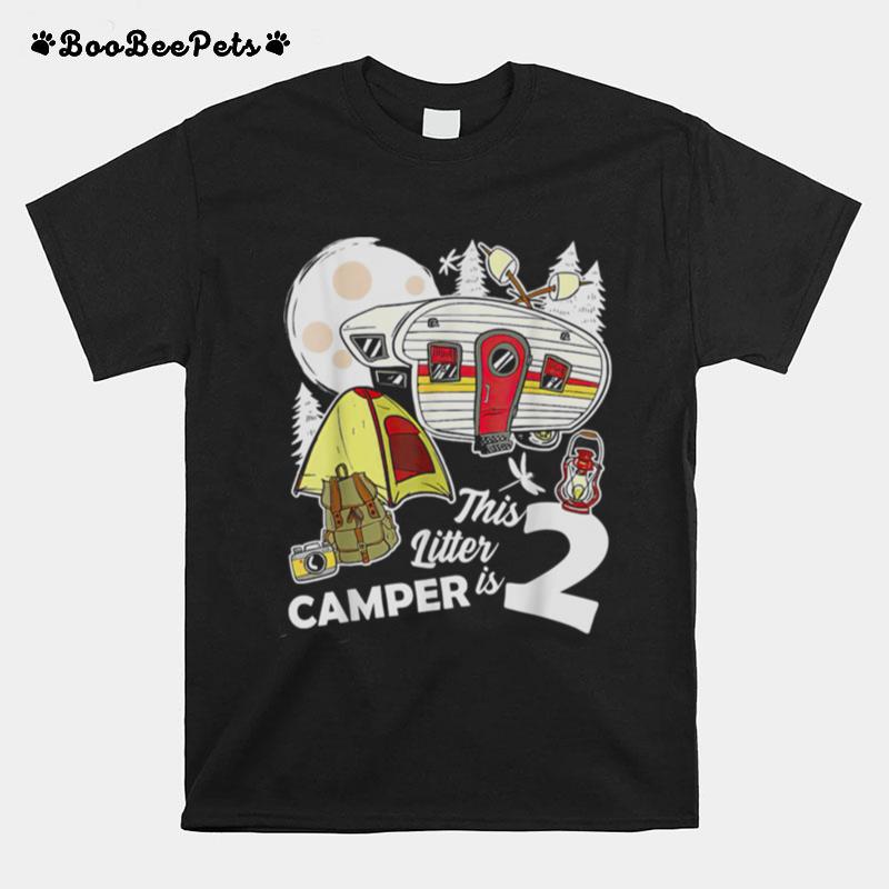 This Little Is Camping 2Nd Birthday T-Shirt