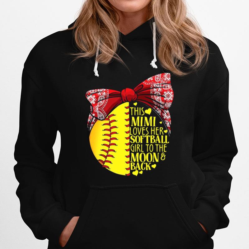 This Mimi Loves Her Softball Girl To The Moon And Back Hoodie