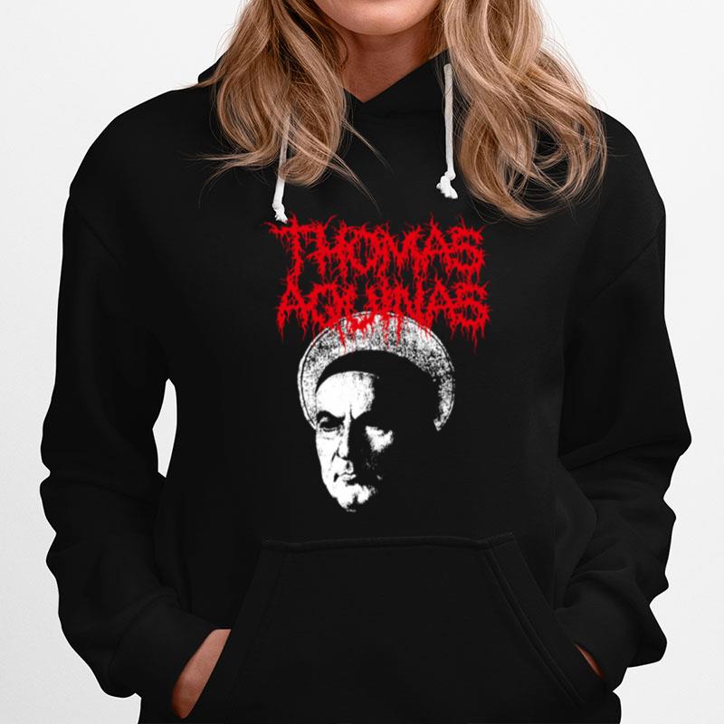 Thomas Aquinas Heavy Death Metal Philosopher Hoodie