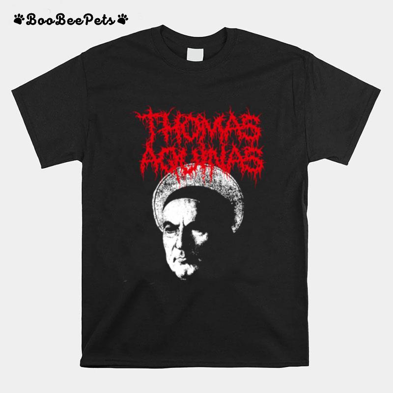 Thomas Aquinas Heavy Death Metal Philosopher T-Shirt