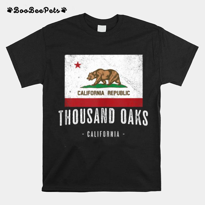 Thousand Oaks California Cali City Souvenir Ca Flag Top T-Shirt