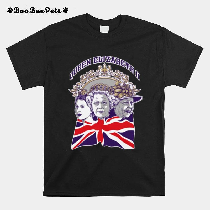 Three Faces Of The Legend %E2%80%93 England And United Kingdom Rip Queen Elizabeth Ii T-Shirt