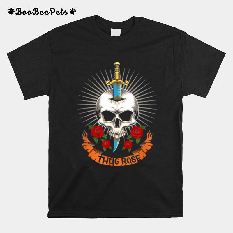 Thug Rose Skull Logo T-Shirt