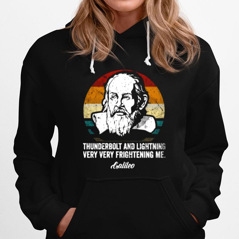 Thunderbolt Lightning Galileo Philosopher Physics Astronomy Vintage Hoodie