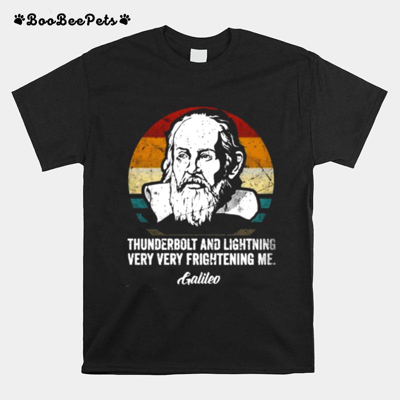 Thunderbolt Lightning Galileo Philosopher Physics Astronomy Vintage T-Shirt