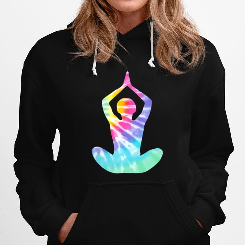 Tie Dye Yoga Sitting Pose Hoodie