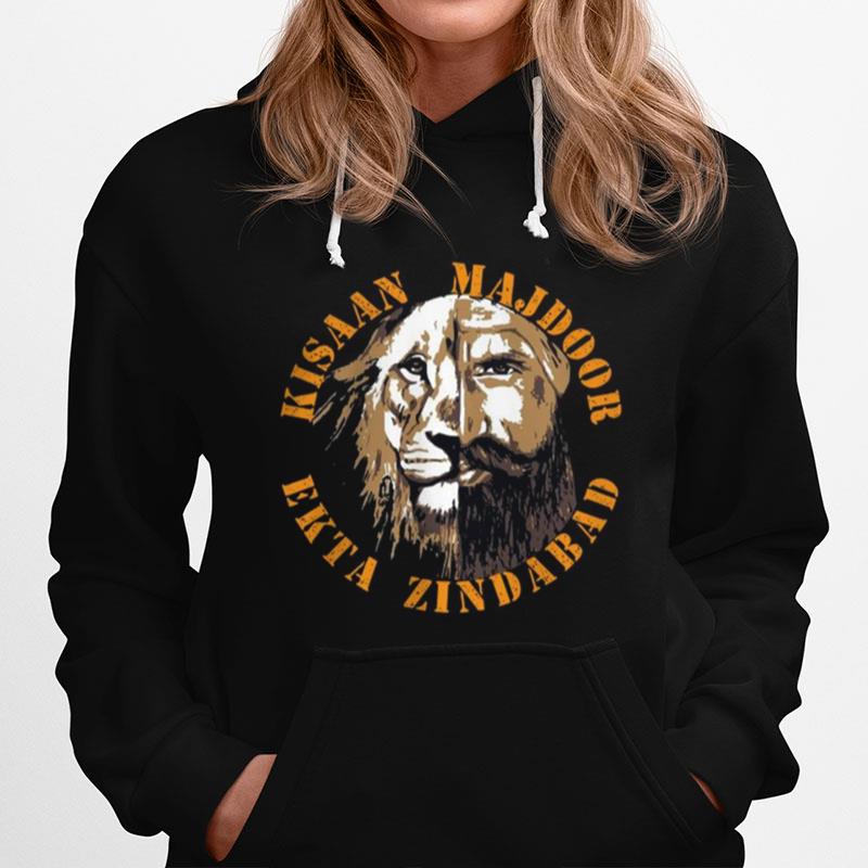 Tiger And Men Kisaan Majdoor Ekta Zindabad Hoodie