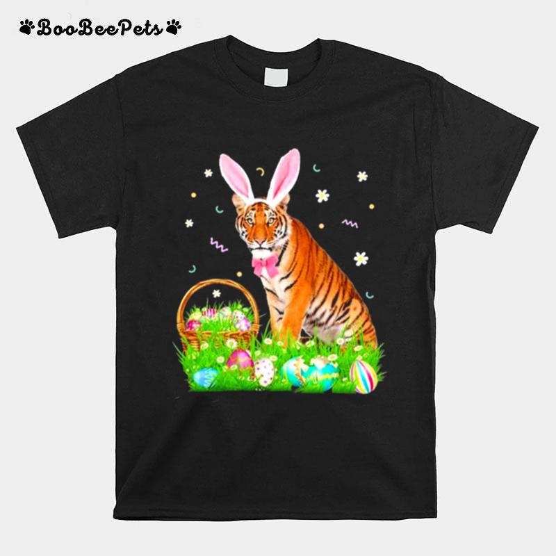 Tiger Easter Day Bunny Eggs Easter Costume T-Shirt