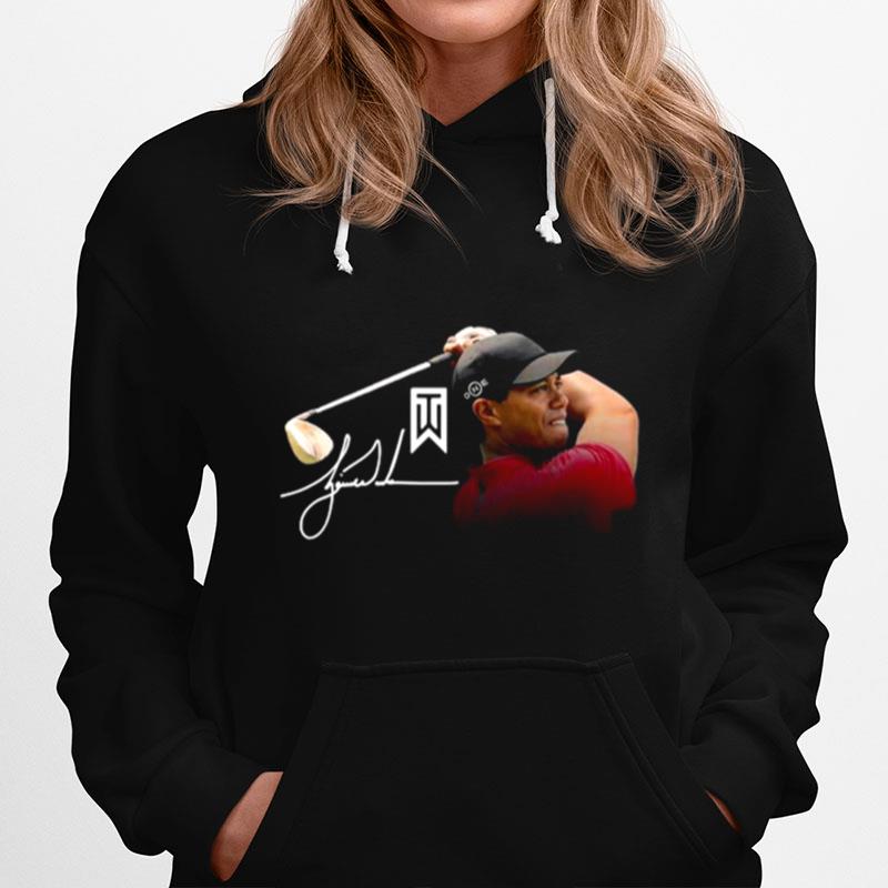 Tiger Woods Golf Player Signature Hoodie