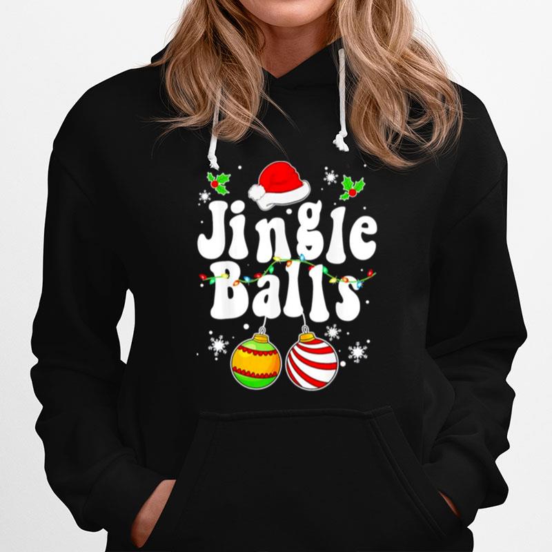 Tinsel Tits And Jingle Balls Matching Christmas Couple Hoodie