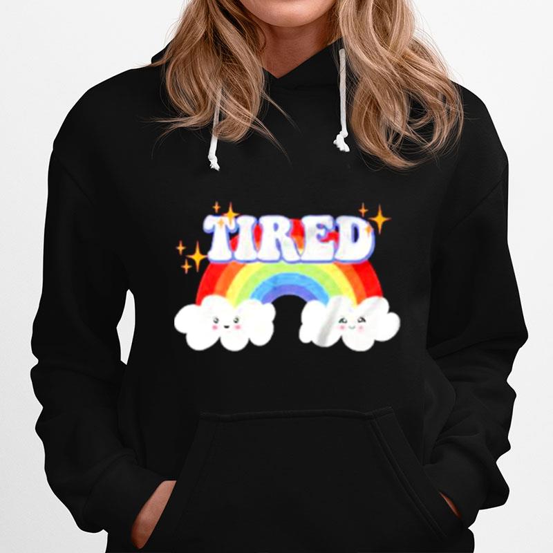 Tired Cute Mental Health Hoodie