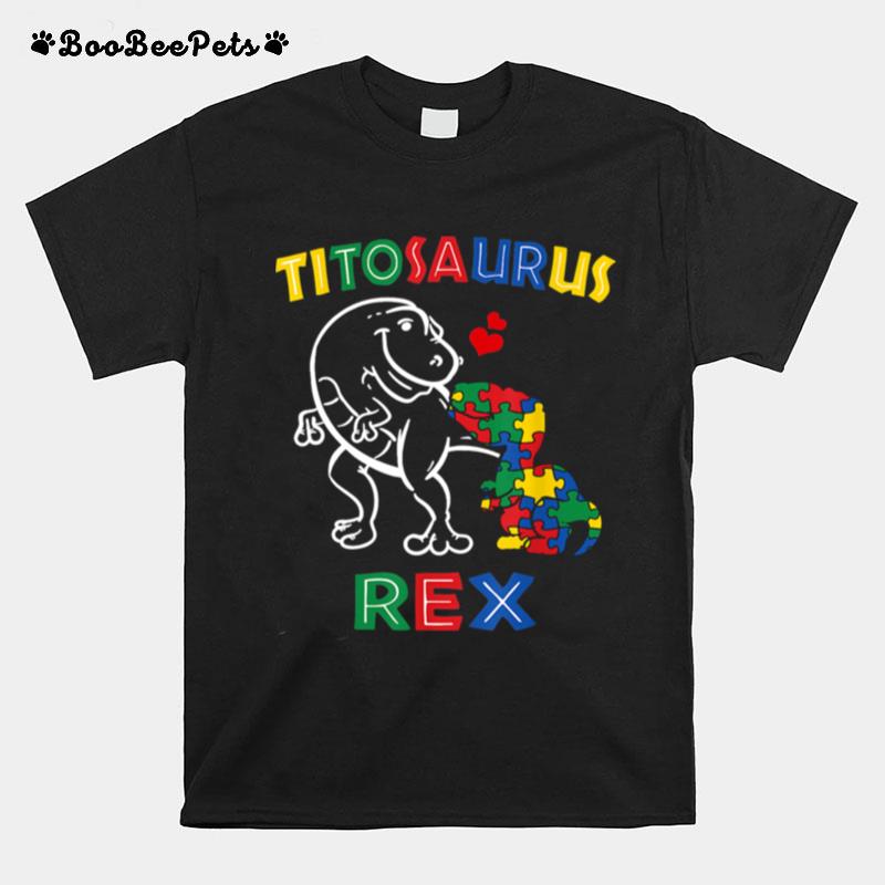 Titosaurus Autism Awareness Uncle Dinosaur Dino Tito Tio T-Shirt