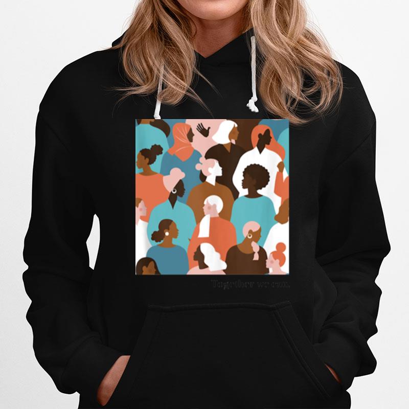 Together We Can Color Faces Mural Hoodie