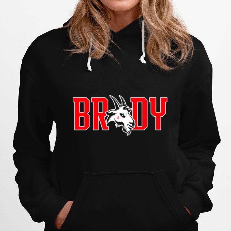 Tom Brady Is Goat 12 Football Season Quarterback Hoodie