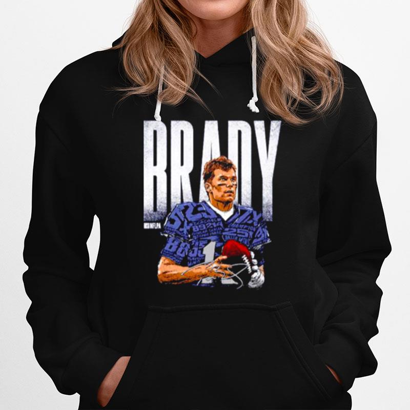 Tom Brady New England Statistics Bold Football Hoodie