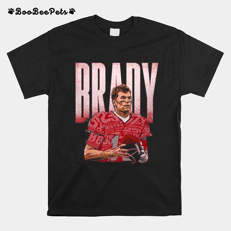 Tom Brady Tampa Bay Buccaneers Statistics Bold Signature T-Shirt