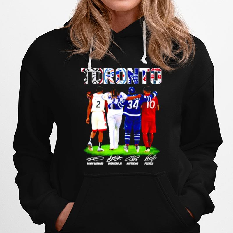 Toronto Kawhi Leonard Guerrero Jr. Matthews Pozuelo Signatures Hoodie