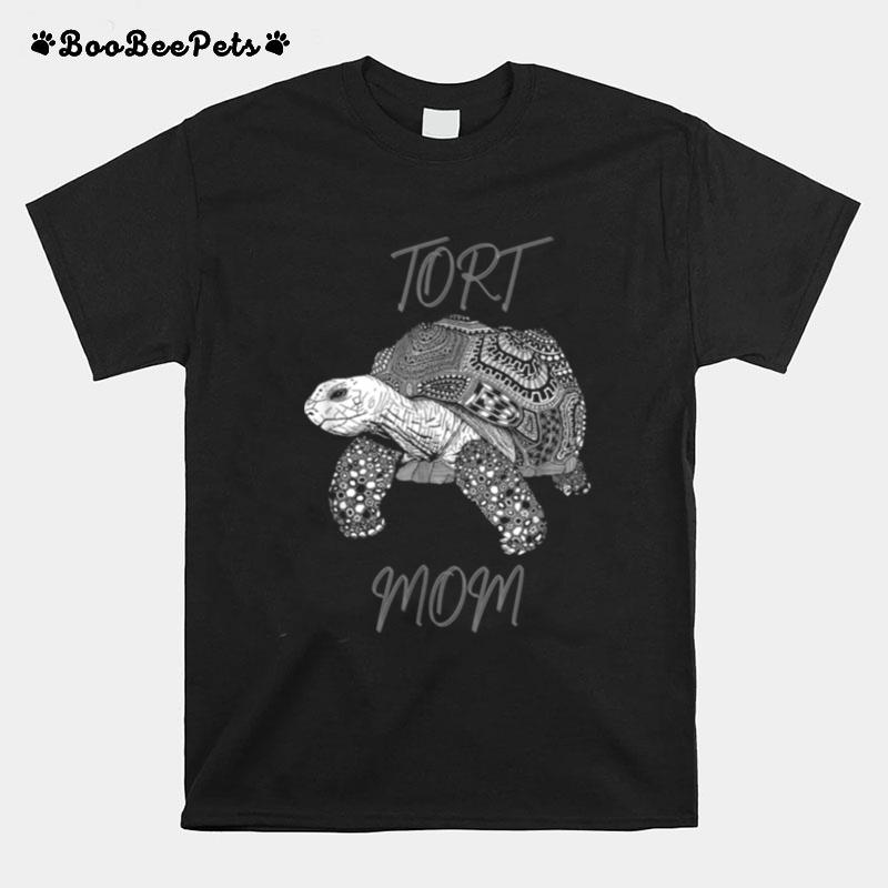 Tort Mom Sulcata African Spurred Tortoise Turtle Shell T-Shirt