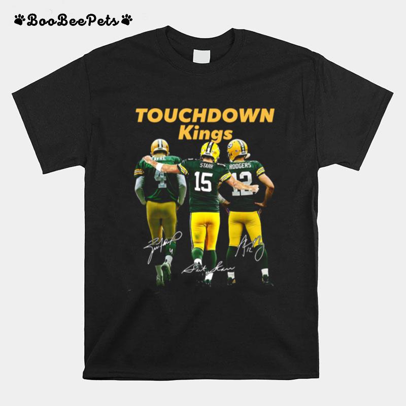 Touchdown Kings Green Bay Packers Favre Starr Rodgers Signature T-Shirt