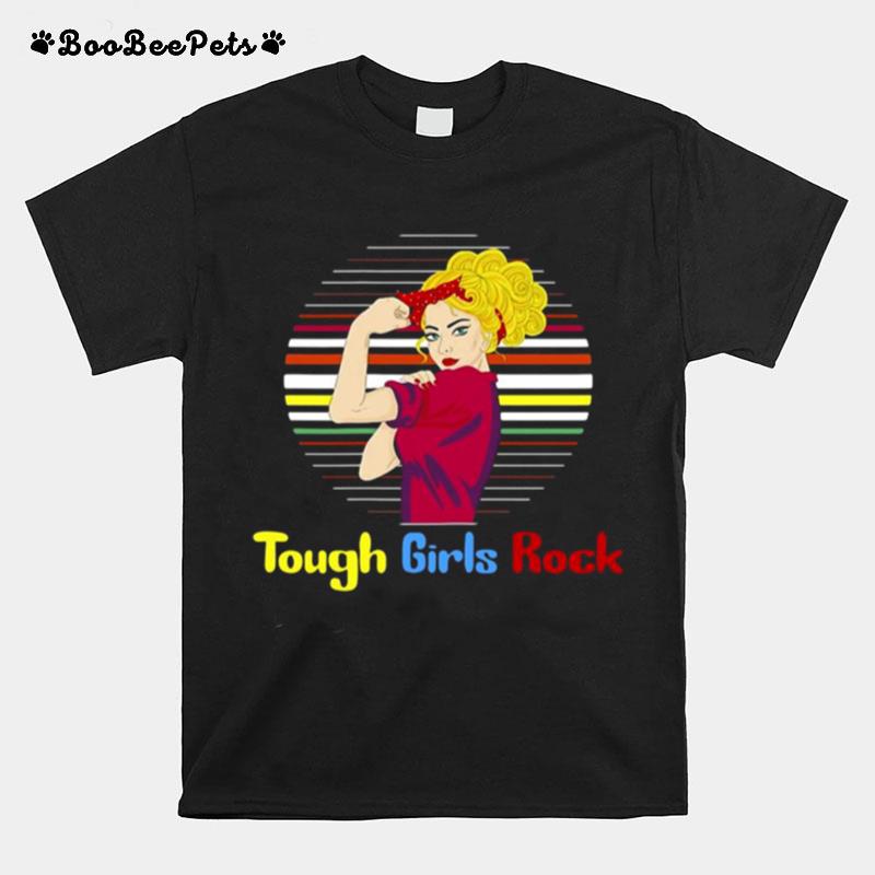 Tough Girls Rock Female Rights Vintage T-Shirt