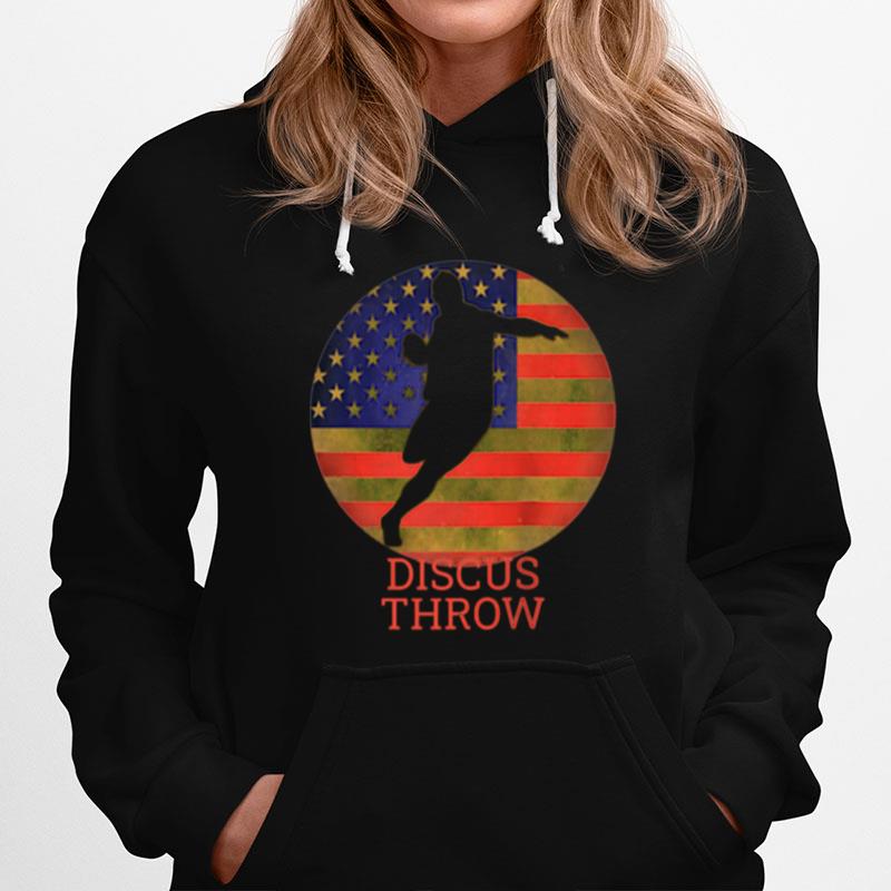 Track And Field Usa Team Thrower Proud American Discus Throw Hoodie