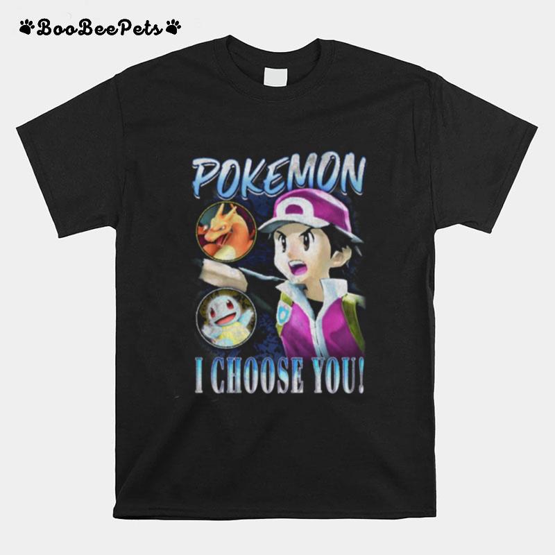 Trainer Pokemon I Choose You Vintage Retro T-Shirt