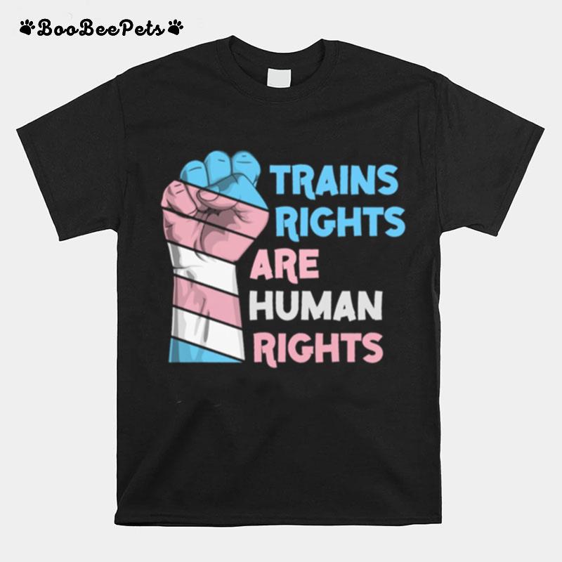 Trains Rights Are Human Rights Lgbt Gay Pride T-Shirt