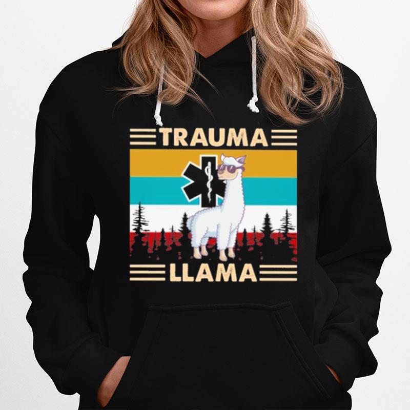 Trauma Llama Vintage Hoodie