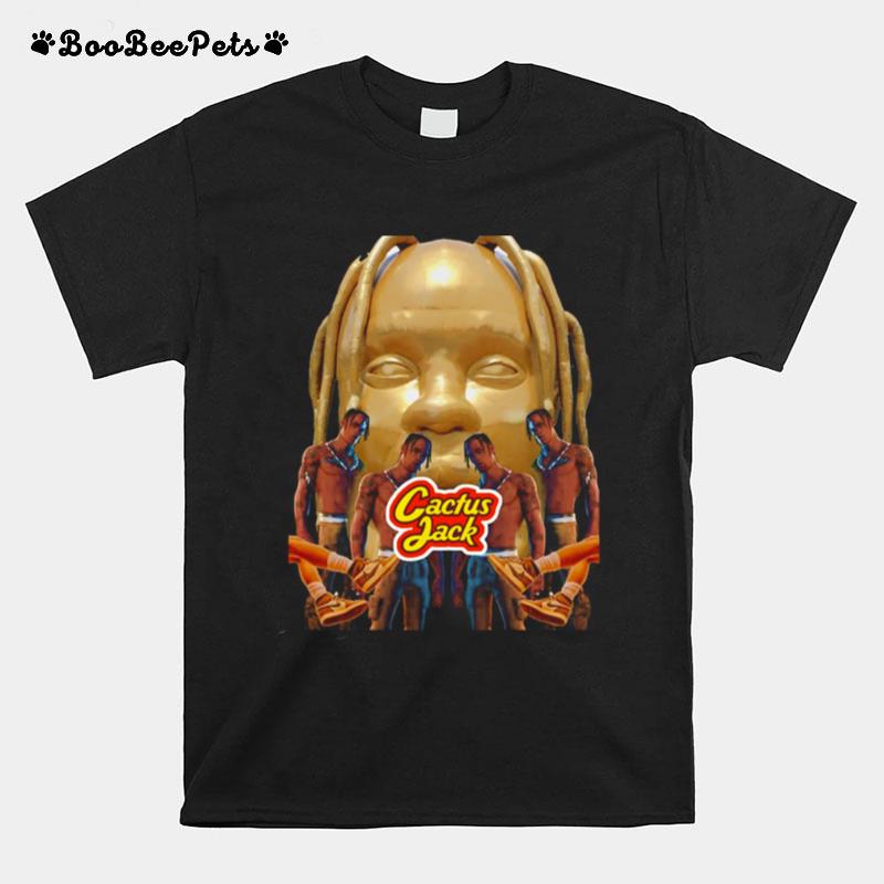 Travis Scott Cactus Jack Gold Big Face T-Shirt