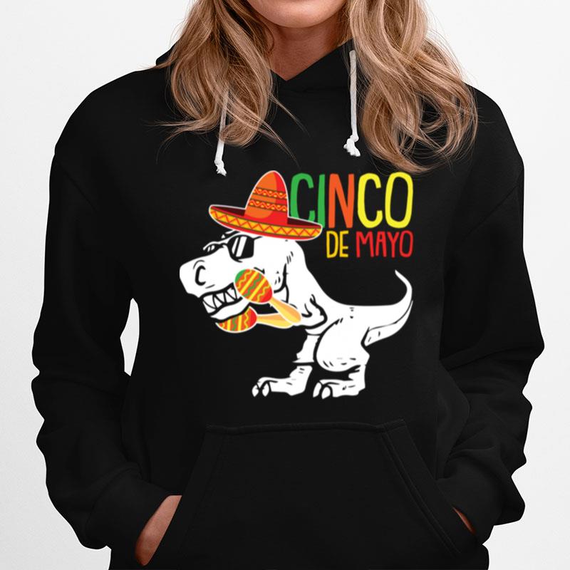 Trex Cinco De Mayo Sombrero Dinosaur Mexican Party Hoodie