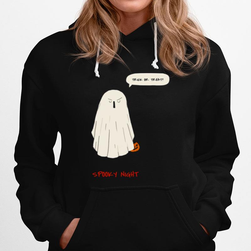 Trick Or Treat Spooky Night Halloween Ghost Hoodie