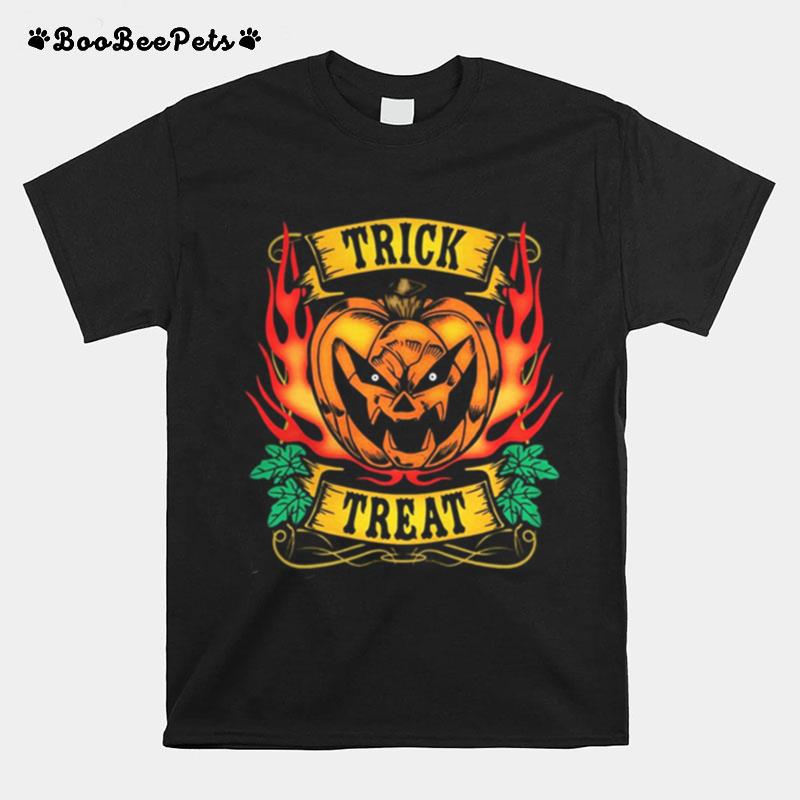 Trick Treat Pumpkin Beast Halloween T-Shirt