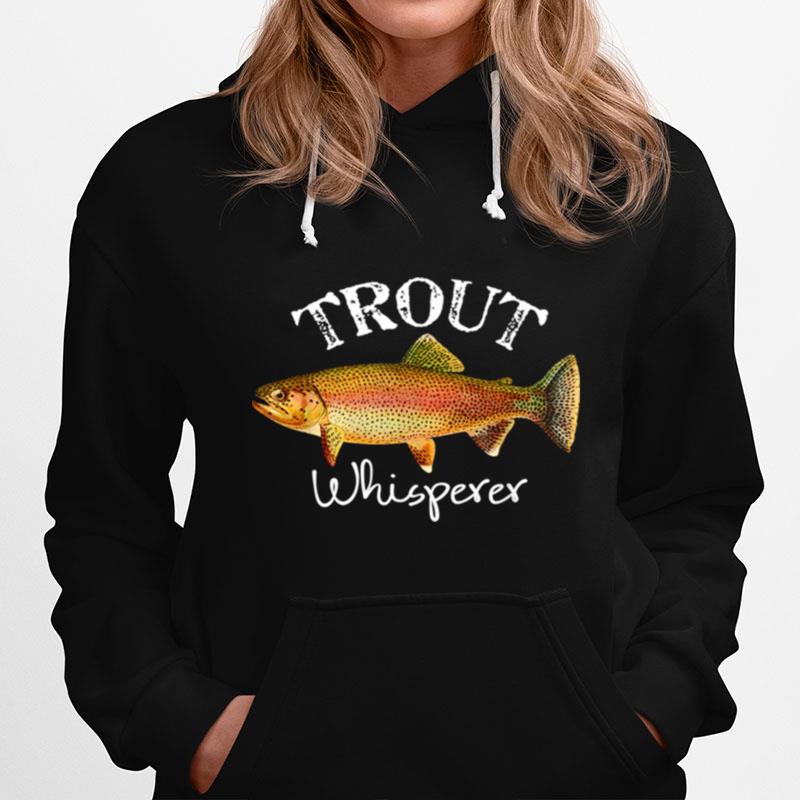 Trout Fishing Fisherman Gear Reel Fishing Rainbow Trout Hoodie