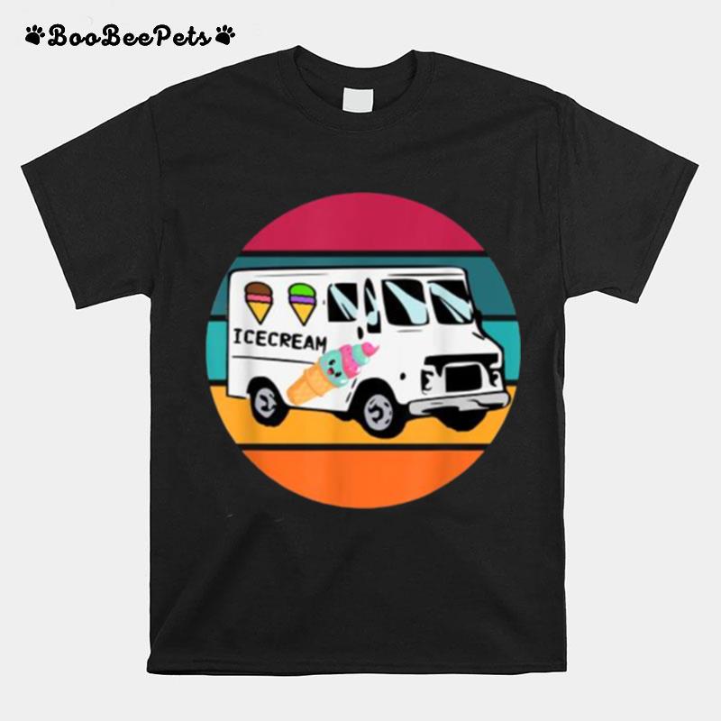 Truck Driver Pastel Hipster Retro Kawaii Ice Cream Truck T-Shirt