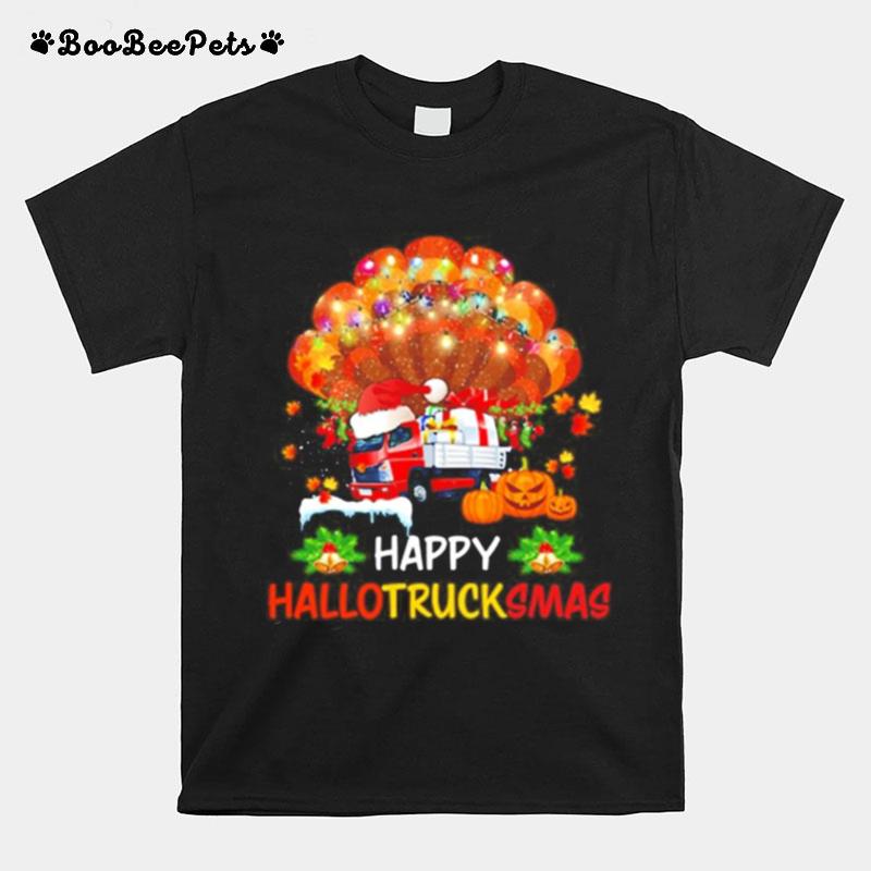 Trucker Happy Hallotrucksmas T-Shirt