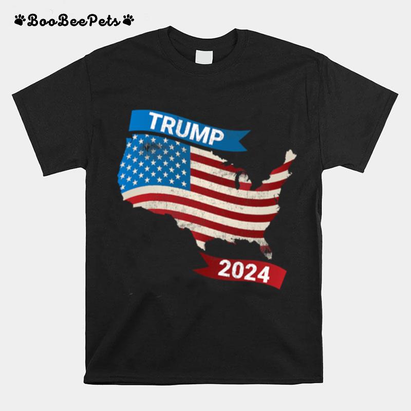 Trump 2024 American Flag Vote T-Shirt