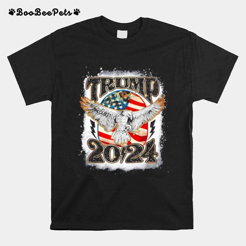 Trump 2024 Eagle America Flag Take America Back Election T-Shirt