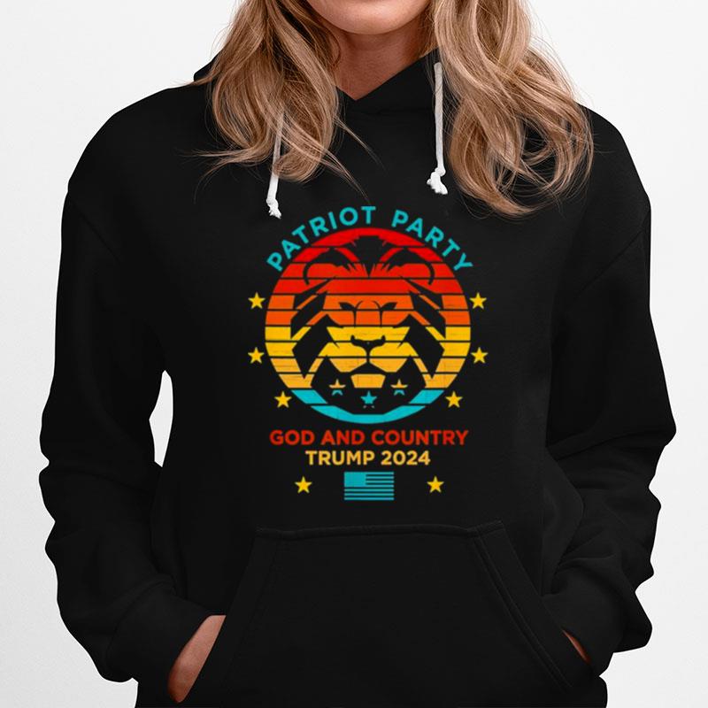 Trump 2024 Election Patriot Party God Country Vintage Hoodie