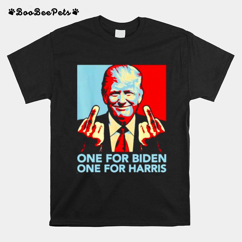 Trump Fuck One For Biden One For Harris T-Shirt