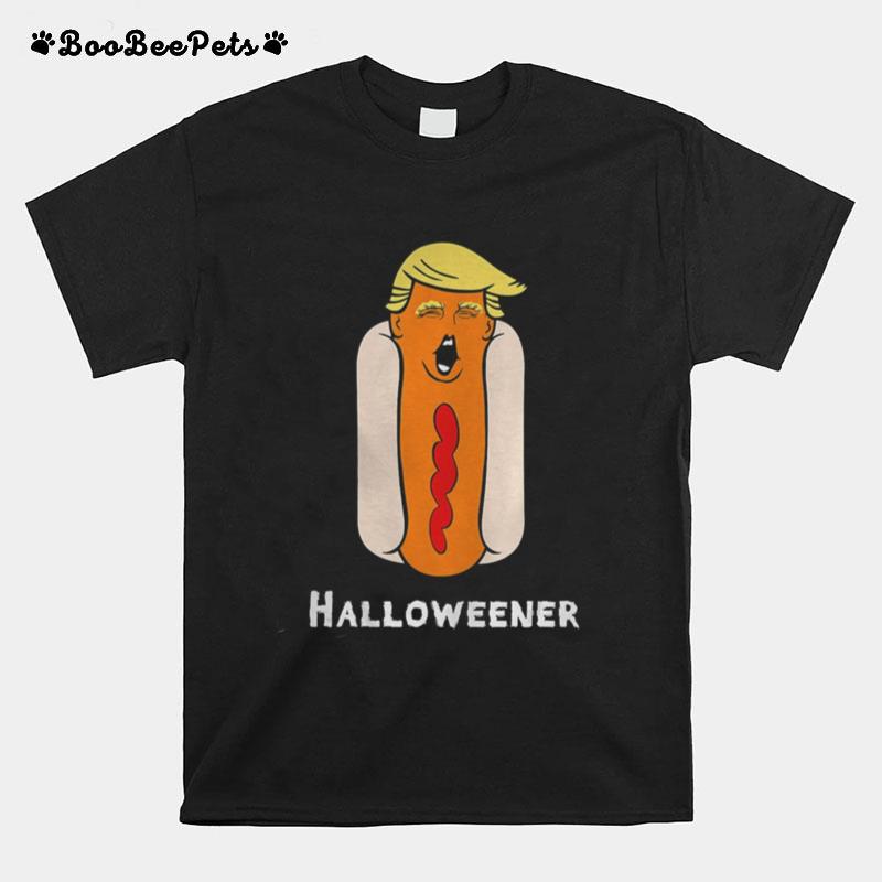 Trump Halloween Funny Weiner Hot Dog Head Trick Or Treat T-Shirt