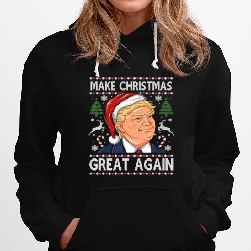 Trump Make Christmas Great Again Funny Ugly Christmas Hoodie