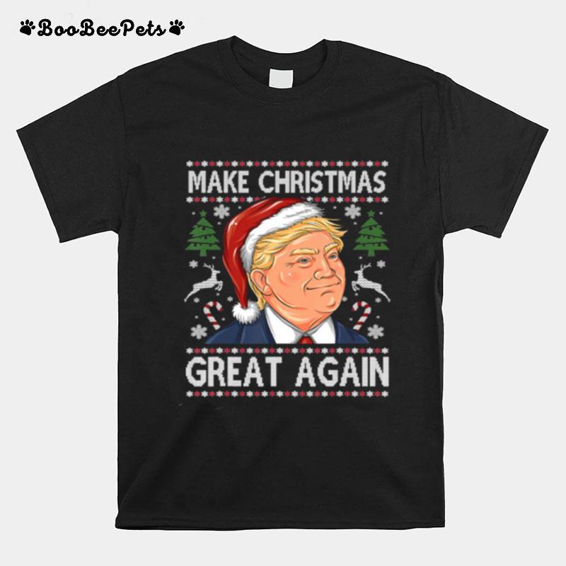 Trump Make Christmas Great Again Funny Ugly Christmas T-Shirt