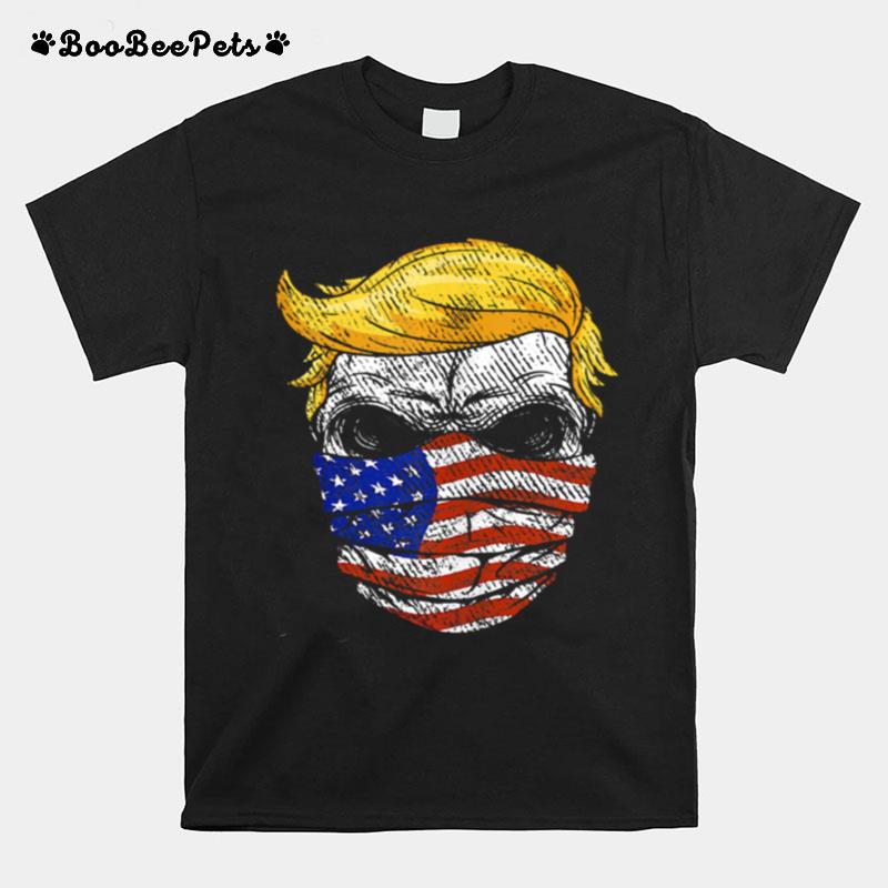 Trump Usa Skull Us Flag Mask Anti T-Shirt