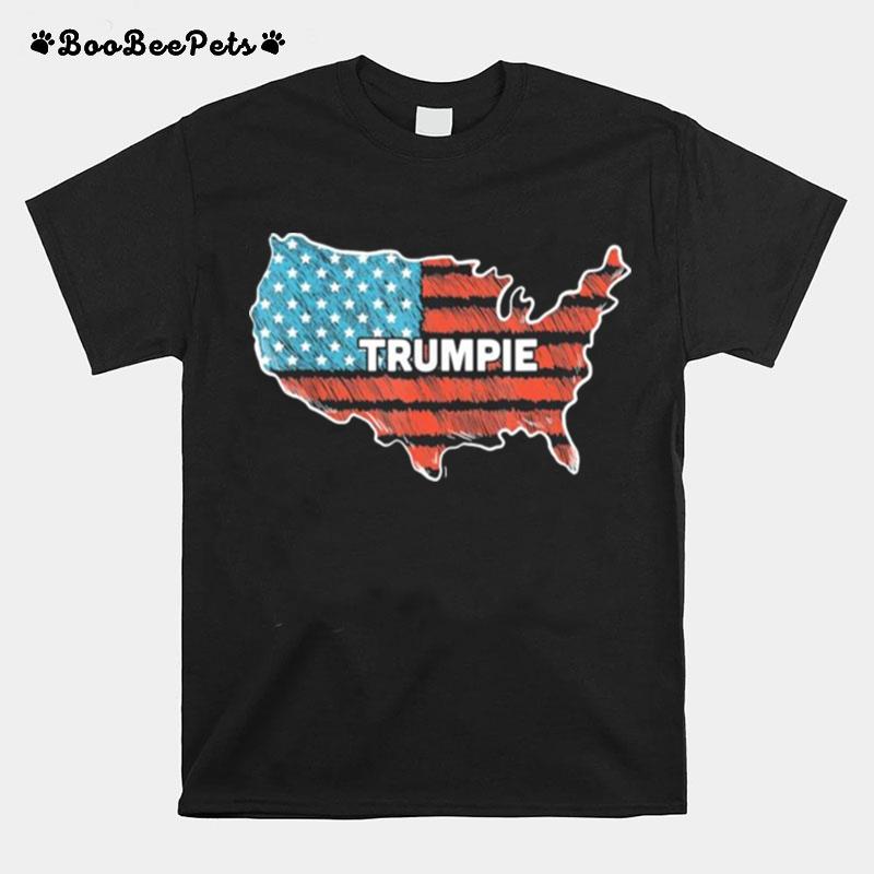 Trumpie Anti Biden Sucks Democrat Distressed American Flag Tee T-Shirt