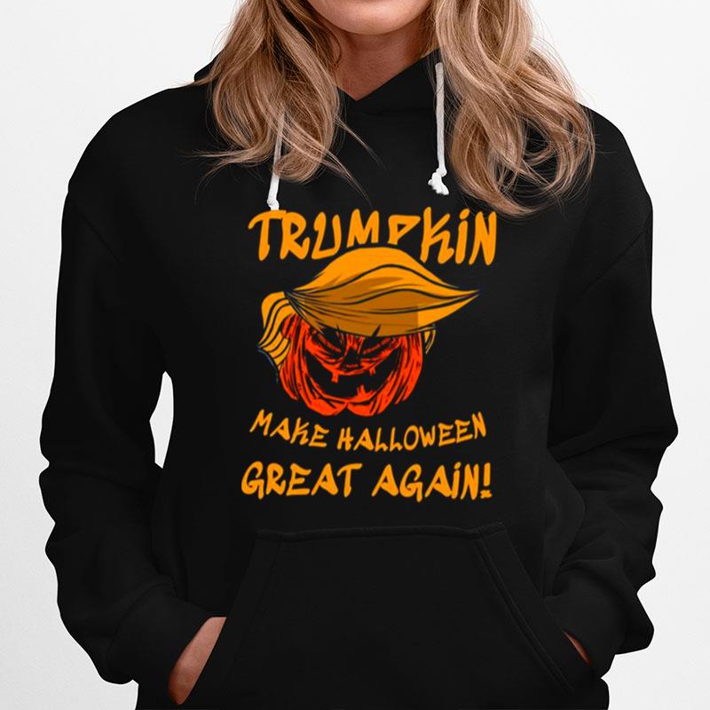 Trumpkin Make Great Again Haircarved Trump Pumpkin Llama Lauren Halloween Spooky Night Hoodie