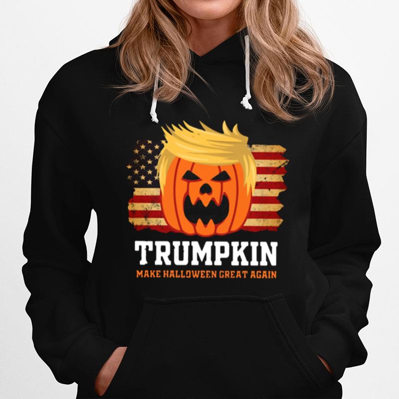 Trumpkin Make Halloween Great Again American Flag Hoodie