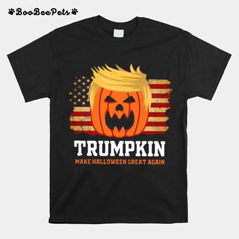 Trumpkin Make Halloween Great Again American Flag T-Shirt