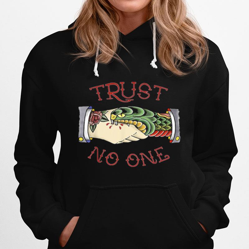 Trust No One American Traditional Tattoo Hoodie