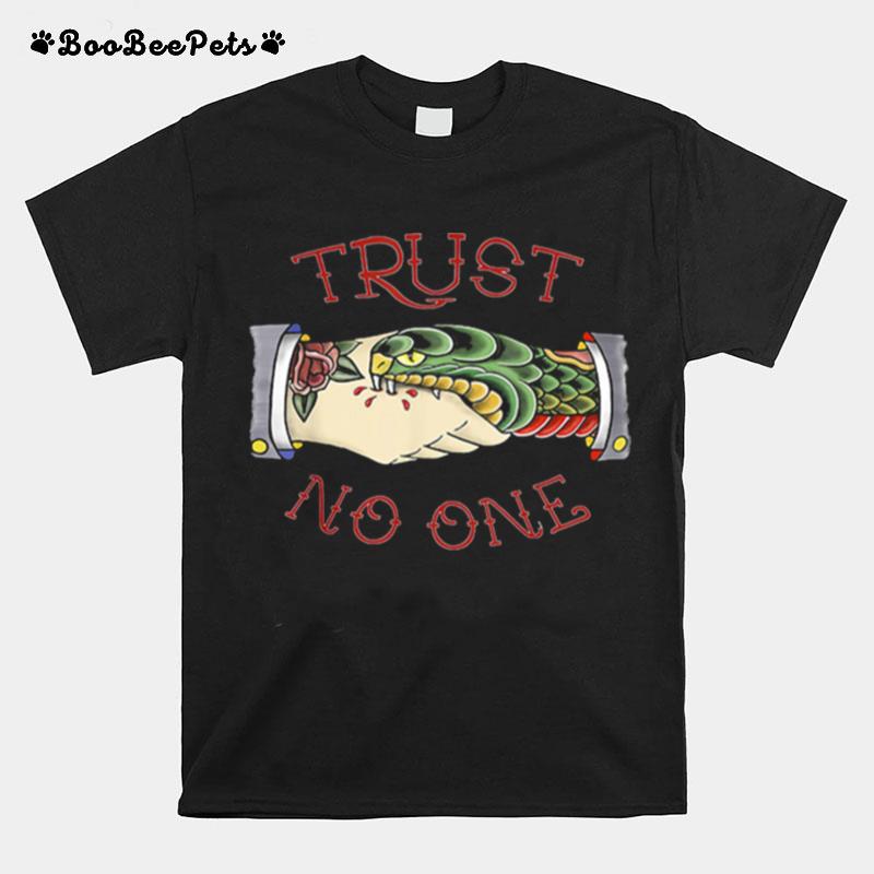 Trust No One American Traditional Tattoo T-Shirt